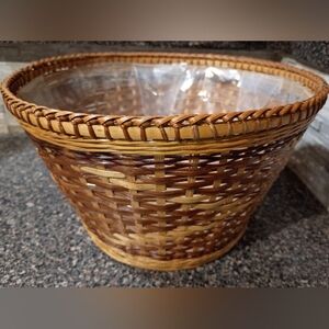Vintage Woven Lined Basket